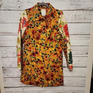 Floral Button-Up Coat